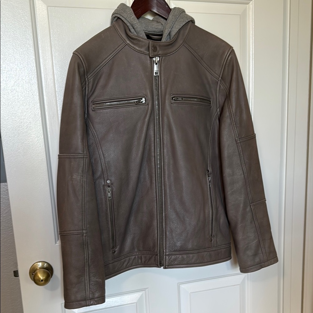 Wilsons Leather Jacket with Hoodie
